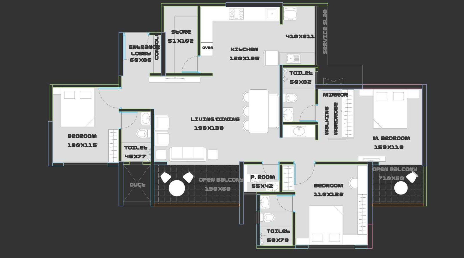 Legacy-Kairos-Floor-Plan-3-BHK-Supreme-1297-sqft